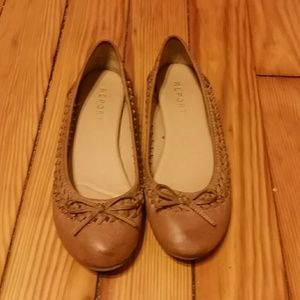 Brown ballet flats